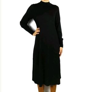 NWT Uniqlo mock neck long sleeve knit midi dress